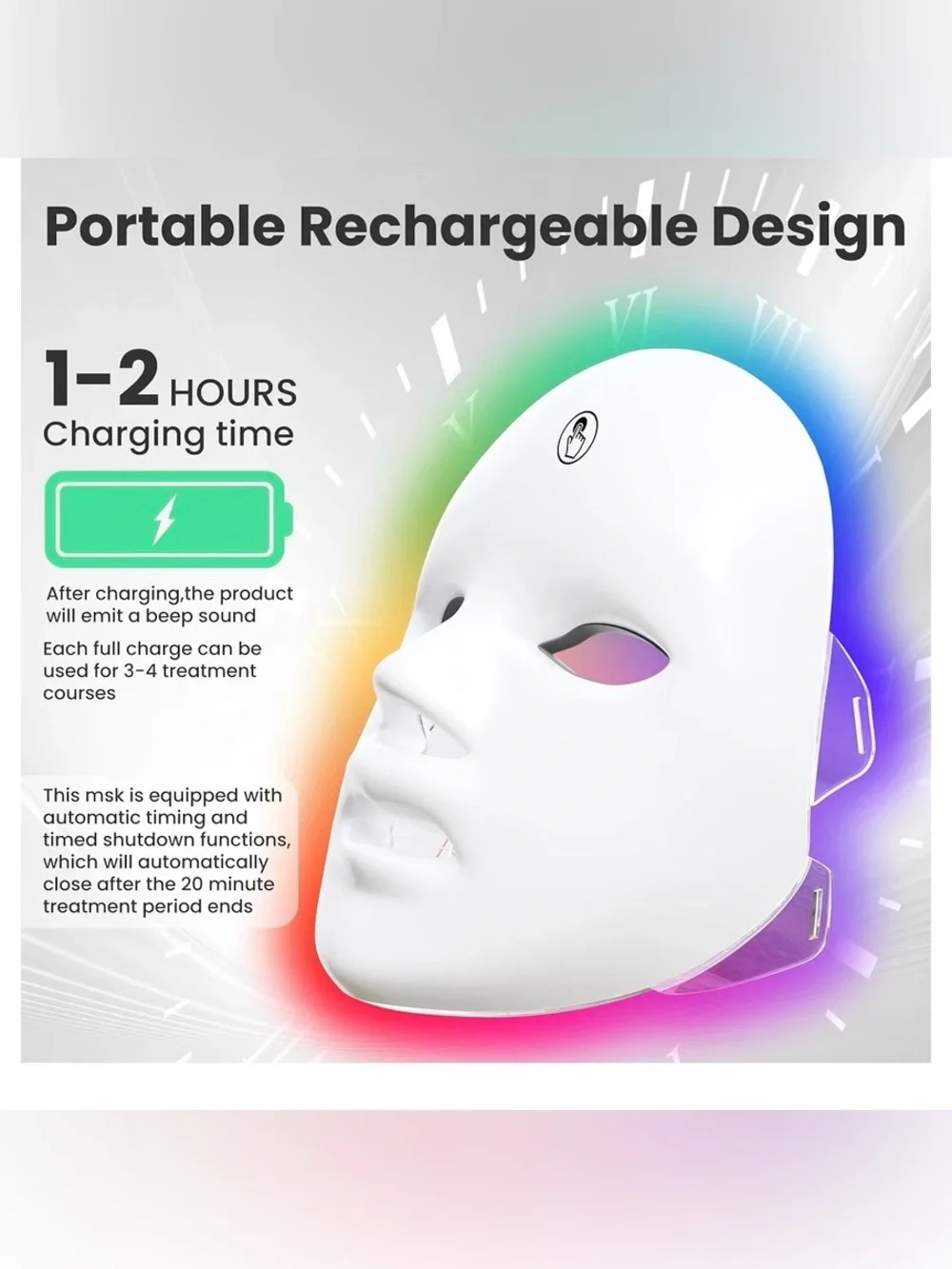 Beauty Mask LED Light Therapy Facial NWOT 10% $35